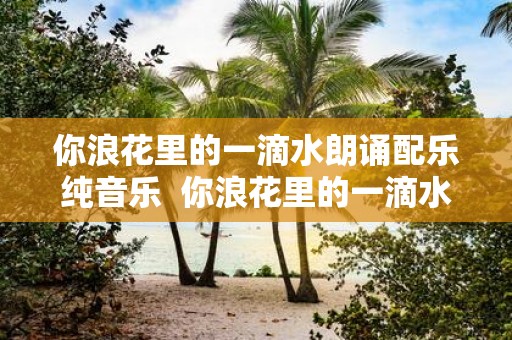 你浪花里的一滴水朗诵配乐纯音乐 你浪花里的一滴水朗诵配乐纯音乐