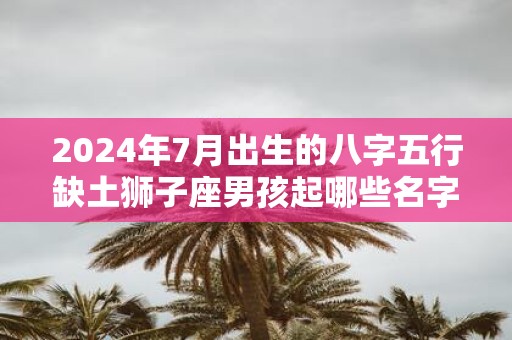 2025年7月出生的八字五行缺土狮子座男孩起哪些名字好