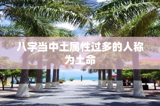 八字当中土属性过多的人称为土命