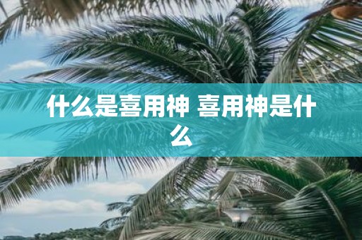 什么是喜用神 喜用神是什么