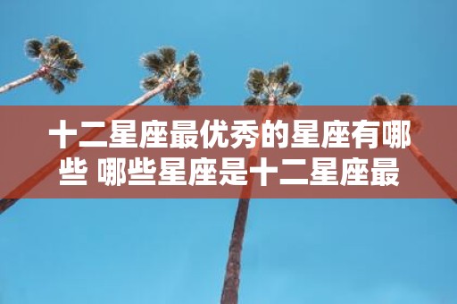 十二星座最优秀的星座有哪些 哪些星座是十二星座最优秀的