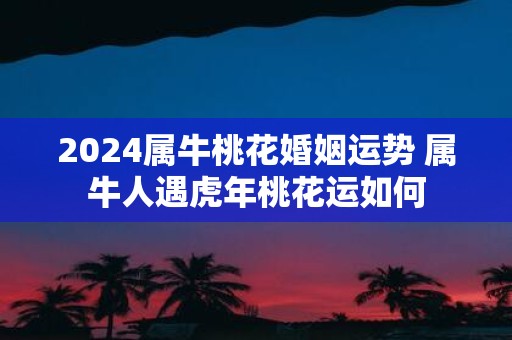 2025属牛桃花婚姻运势 属牛人遇虎年桃花运如何