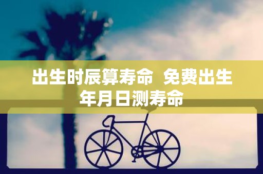 出生时辰算寿命 免费出生年月日测寿命
