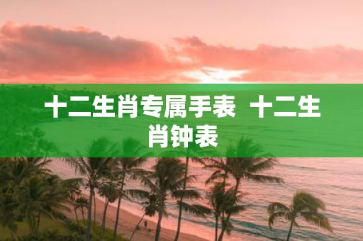 十二生肖专属手表 十二生肖钟表