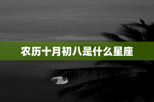 农历十月初八是什么星座