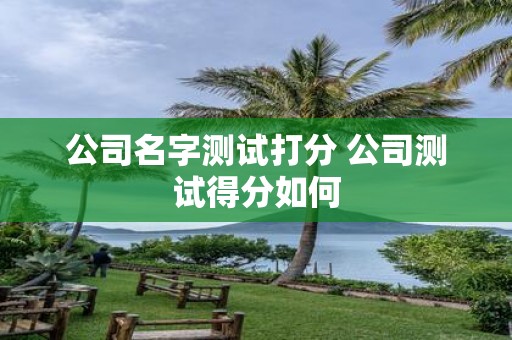 公司名字测试打分 公司测试得分如何