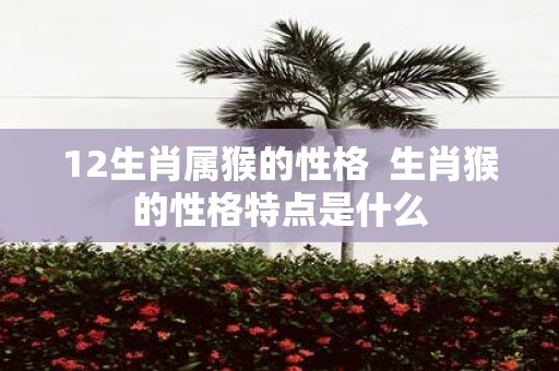 12生肖属猴的性格 生肖猴的性格特点是什么
