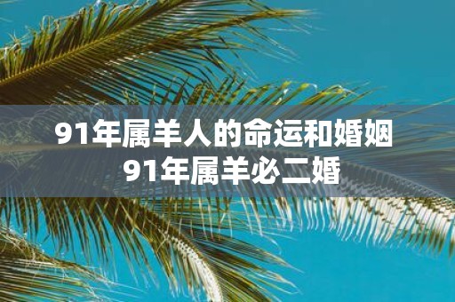 91年属羊人的命运和婚姻 91年属羊必二婚