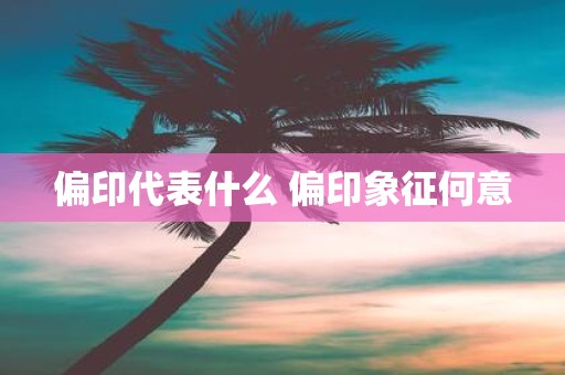 偏印代表什么 偏印象征何意