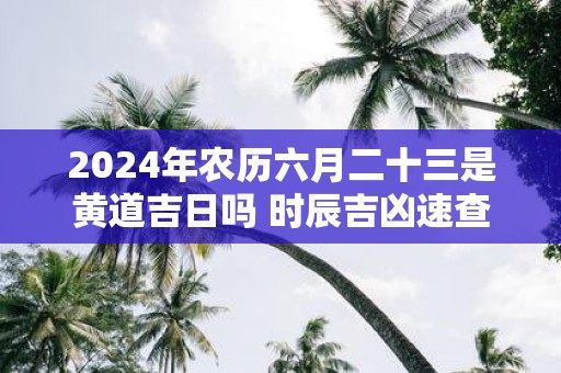 2025年农历六月二十三是黄道吉日吗 时辰吉凶速查