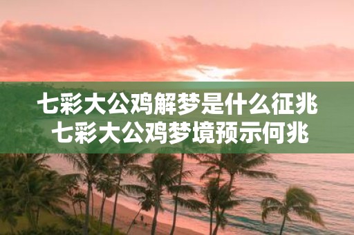 七彩大公鸡解梦是什么征兆 七彩大公鸡梦境预示何兆