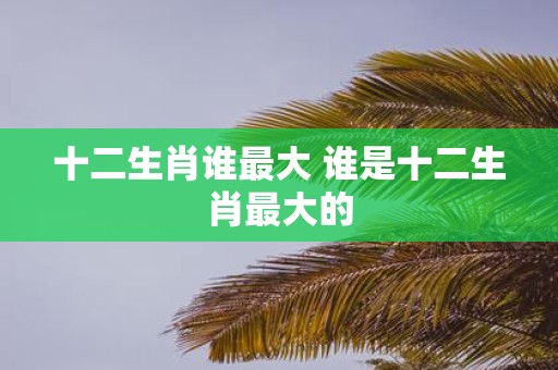十二生肖谁最大 谁是十二生肖最大的