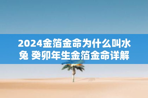 2025金箔金命为什么叫水兔 癸卯年生金箔金命详解