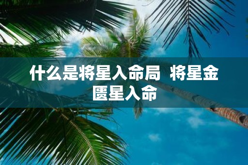 什么是将星入命局 将星金匮星入命