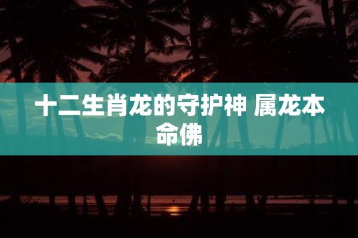 十二生肖龙的守护神 属龙本命佛