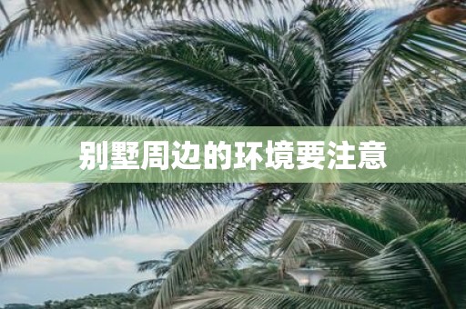 别墅周边的环境要注意