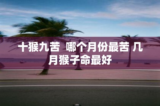 十猴九苦 哪个月份最苦 几月猴子命最好