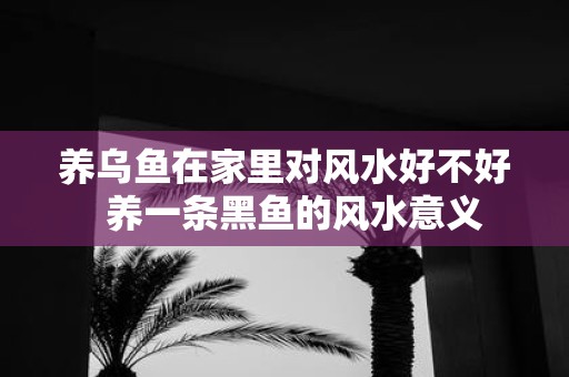养乌鱼在家里对风水好不好 养一条黑鱼的风水意义