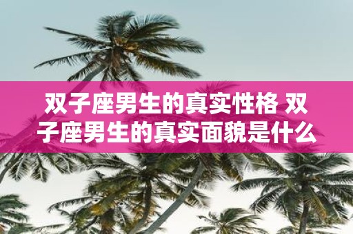 双子座男生的真实性格 双子座男生的真实面貌是什么