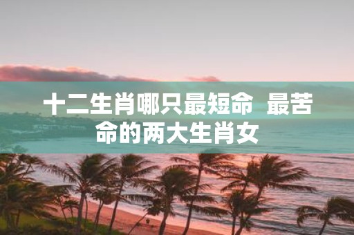 十二生肖哪只最短命 最苦命的两大生肖女