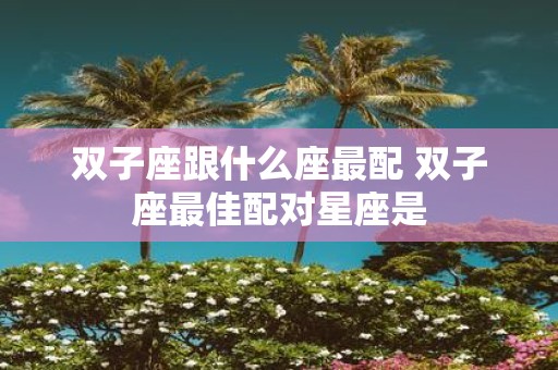 双子座跟什么座最配 双子座最佳配对星座是
