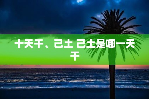 十天干、己土 己土是哪一天干