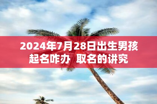 2025年7月28日出生男孩起名咋办 取名的讲究