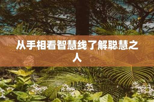 从手相看智慧线了解聪慧之人