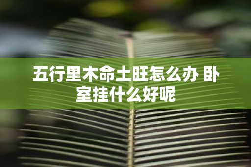 五行里木命土旺怎么办 卧室挂什么好呢
