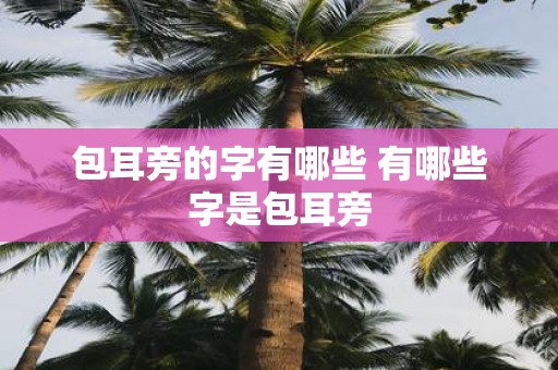 包耳旁的字有哪些 有哪些字是包耳旁