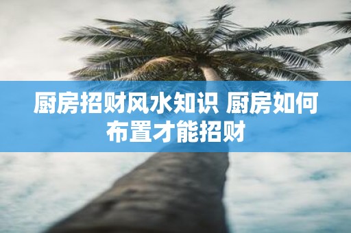 厨房招财风水知识 厨房如何布置才能招财