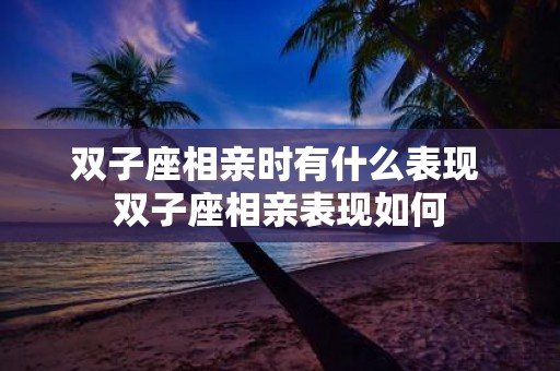 双子座相亲时有什么表现 双子座相亲表现如何