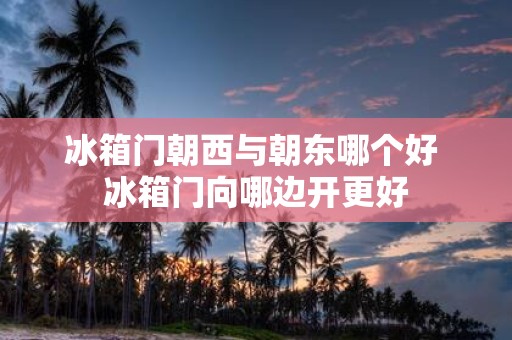 冰箱门朝西与朝东哪个好 冰箱门向哪边开更好