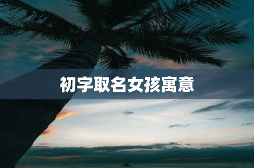 初字取名女孩寓意