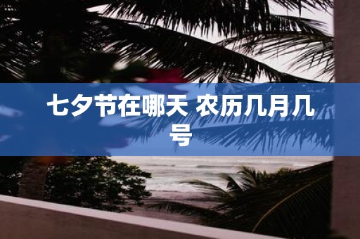 七夕节在哪天 农历几月几号