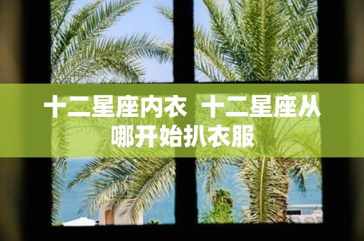 十二星座内衣 十二星座从哪开始扒衣服