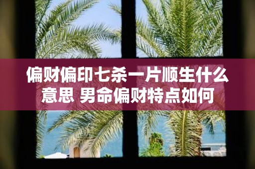 偏财偏印七杀一片顺生什么意思 男命偏财特点如何