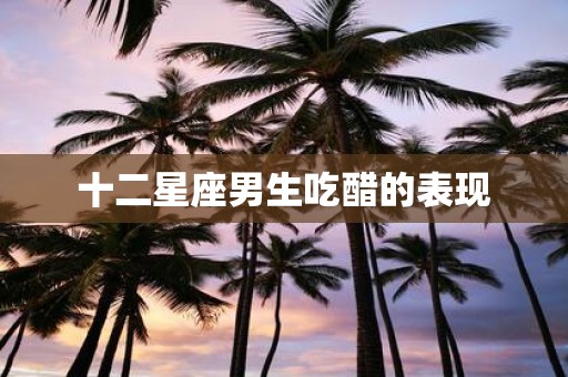 十二星座男生吃醋的表现