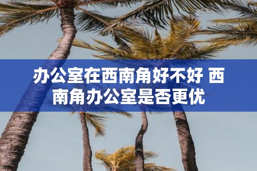 办公室在西南角好不好 西南角办公室是否更优