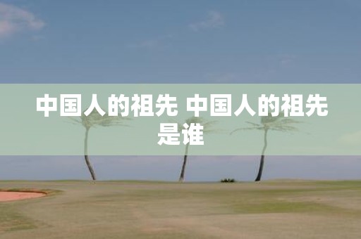 中国人的祖先 中国人的祖先是谁