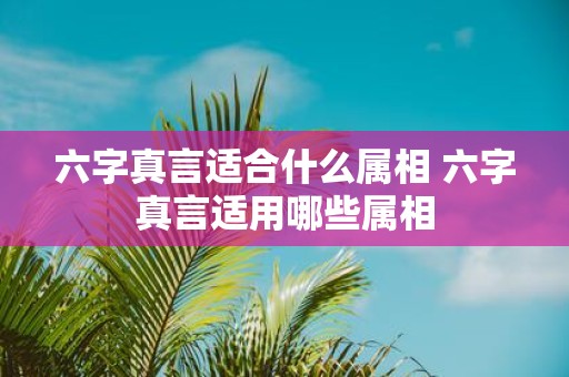 六字真言适合什么属相 六字真言适用哪些属相