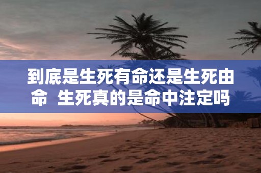 到底是生死有命还是生死由命 生死真的是命中注定吗 到底是生死有命还是生死由命 生死真的是命中注定吗