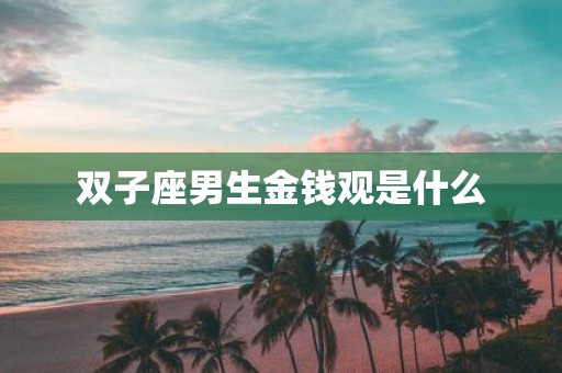 双子座男生金钱观是什么
