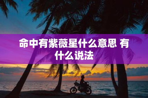 命中有紫薇星什么意思 有什么说法