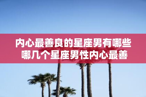 内心最善良的星座男有哪些 哪几个星座男性内心最善良