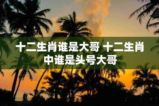 十二生肖谁是大哥 十二生肖中谁是头号大哥