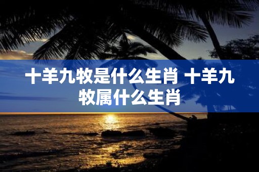 十羊九牧是什么生肖 十羊九牧属什么生肖