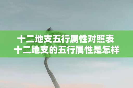 十二地支五行属性对照表 十二地支的五行属性是怎样对照的