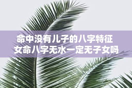 命中没有儿子的八字特征 女命八字无水一定无子女吗