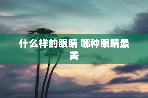什么样的眼睛 哪种眼睛最美